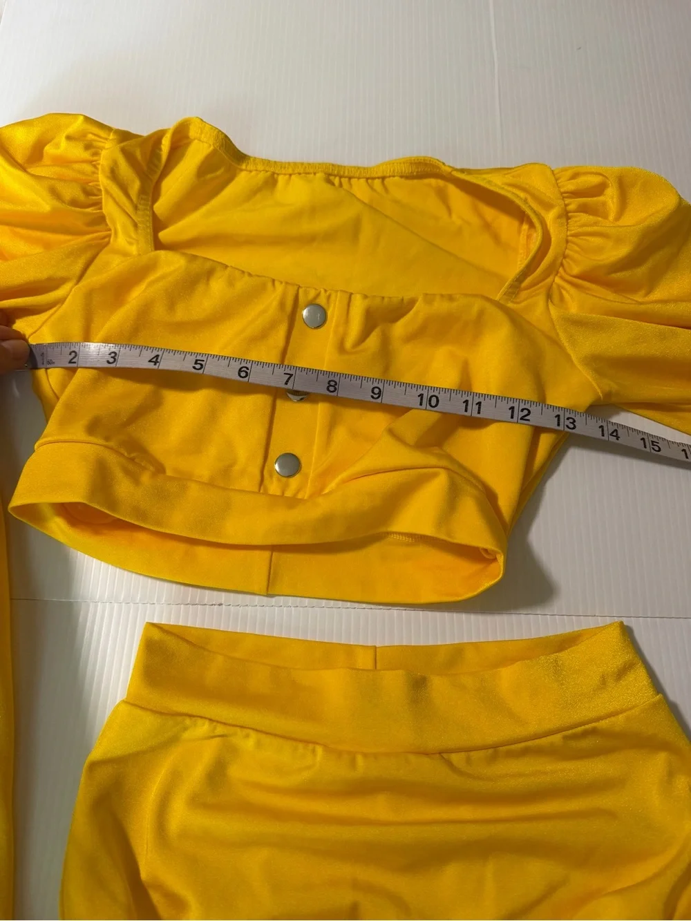 Kelle dance yellow costume 2 piece trunks top POWER THREADS 2821 teen XSA